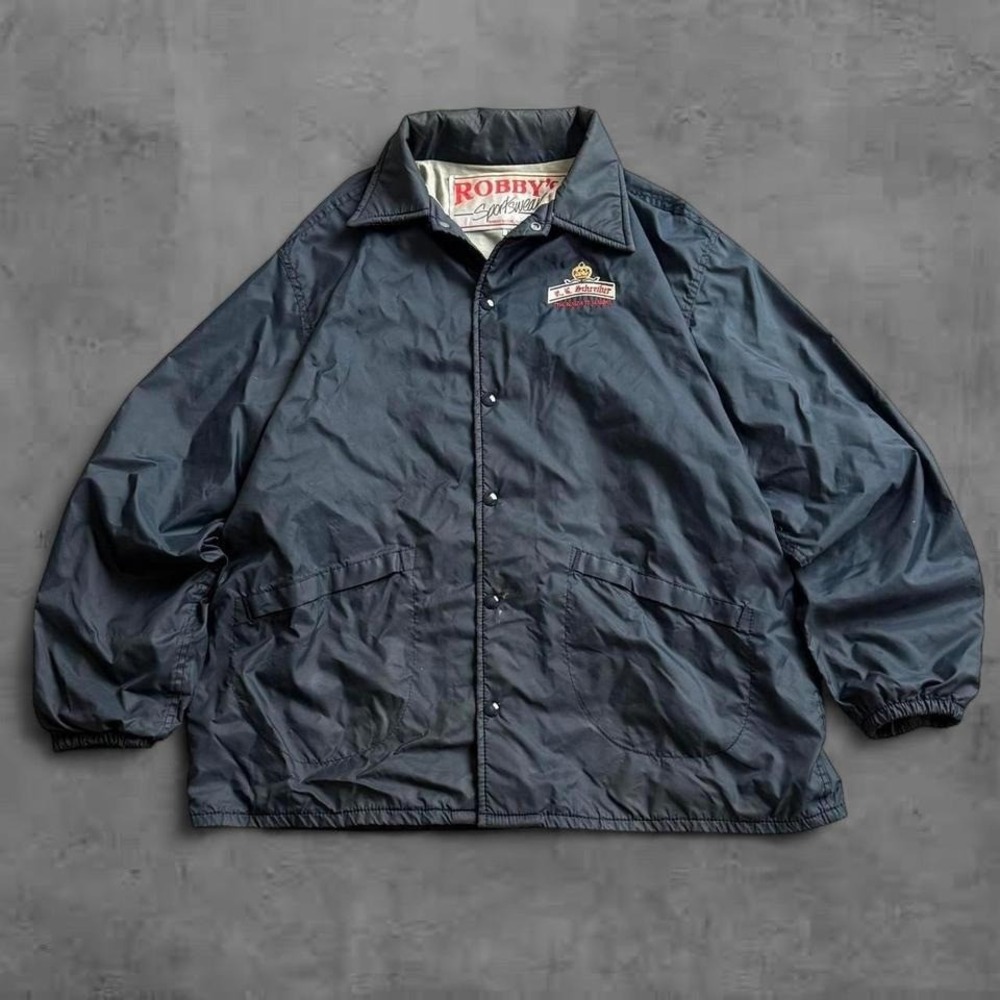Rare‎ Vintage Robby's Sportswear Windbreaker – Navy / Red Colorblock – Size XL